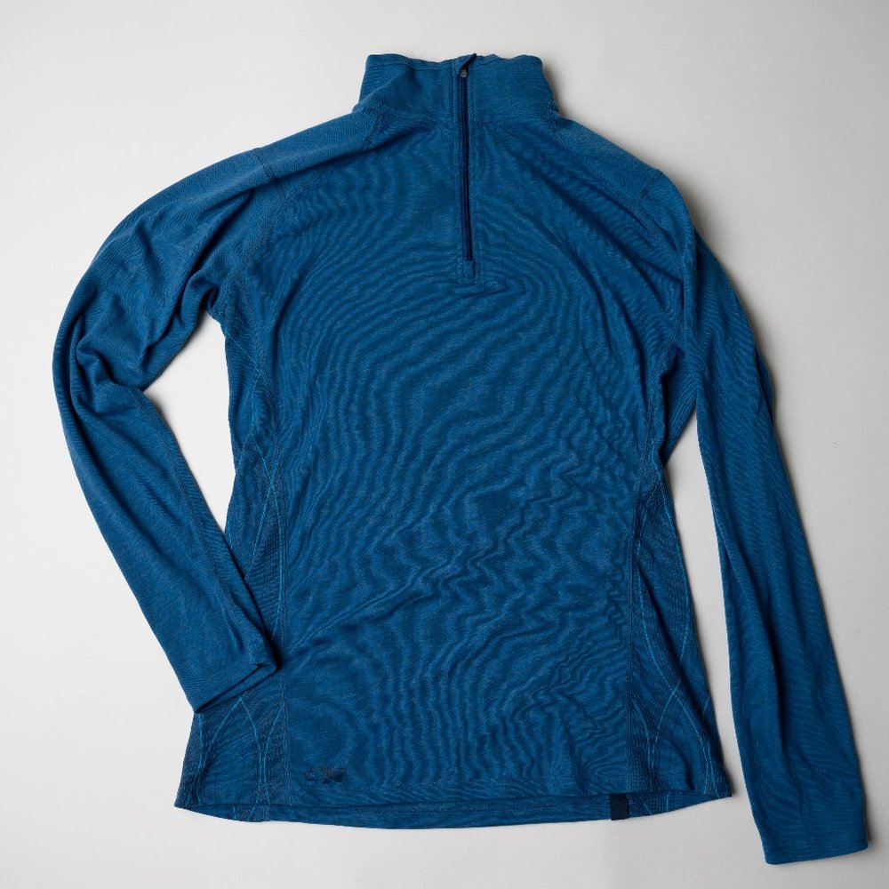 Outdoor Research Half Zip Essence Long Sleeve Top Wool Blend
